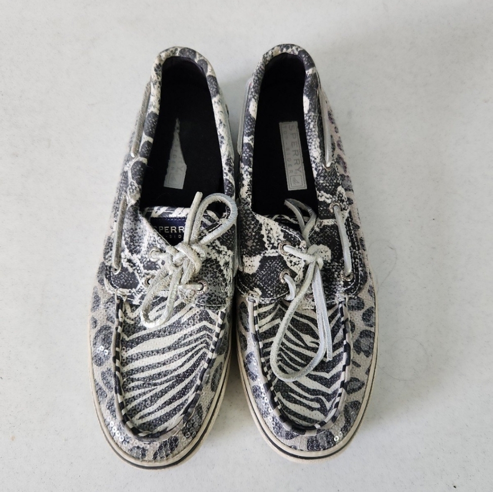Animal Print Sperry Top Siders